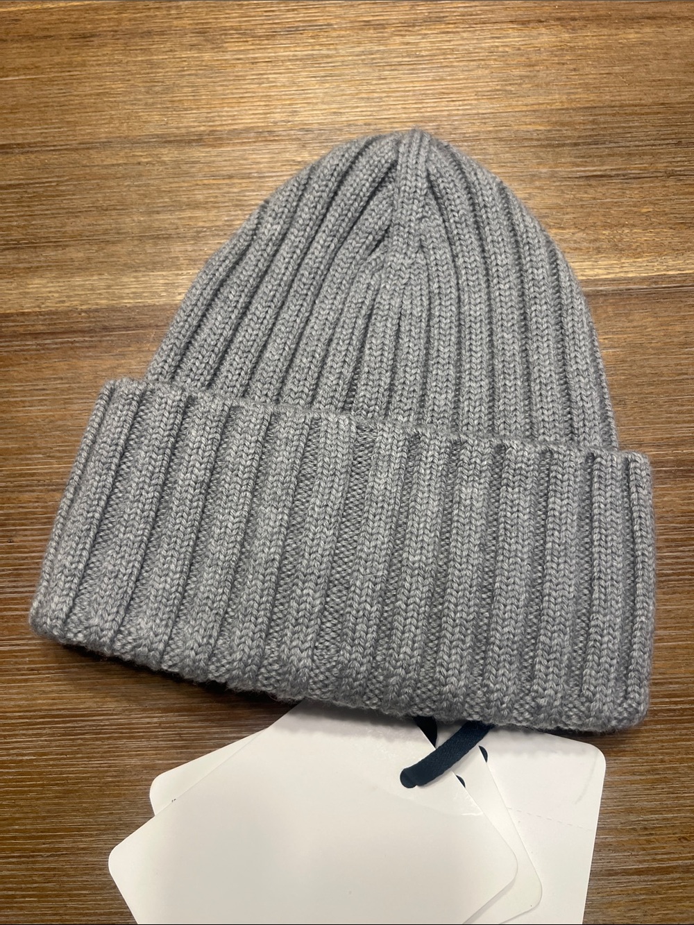 Moncler Ribbed Knit Beanie - Gray - Picture 6 of 6